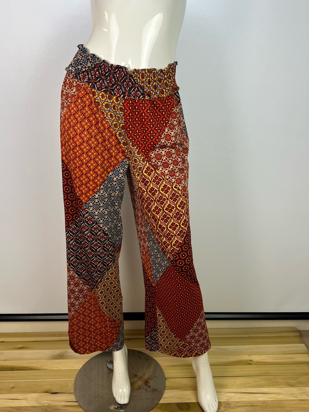 Vintage Patchwork Wide Leg Pants  Boho multicolour Jules&Leopold